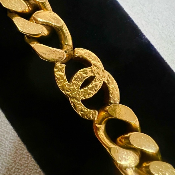 Chanel 24k Gold Plated Hardwood Bracelet - Picture 4 of 8